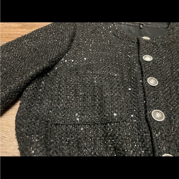 NWOT LN MAJE Black Tweed Romper FR 40 8 M - Picture 12 of 12